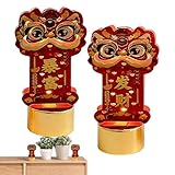 Genérico Batteriebetriebene Kerzen – Metallfiguren für das neue Jahr,...