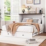 NovaFurnish Schrankbett, 140x200, Mobiles Schrankbett mit Schubladen am...