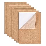 BENECREAT 6Pcs A4 Selbstklebende Korkplatten 30x21cm Rechteck Untersetzer...