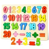 Zahlen Kinder Puzzle, Wooden Number Puzzles Spiele, Bunte Holz Puzzle Mit...