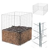 KADAX Metall Komposter 450 Liter, 70x70x90 cm, Gartenkomposter aus...