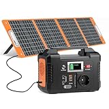 FlashFish Powerstation mit Solarpanel 100W, 151Wh/ 200W Solargenerator mit...