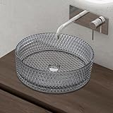 doporro Waschbecken Glas Aufsatzwaschbecken BxTxH: 39x39x12cm in Grau...