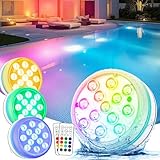 Vankarr Poolbeleuchtung Unterwasser Licht Pool Magnetisch LED Poollicht mit...