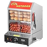 VEVOR Hot Dog Dampfgarer, 27L, 2-stufiger Hot Dog Hütten-Dampfgarer,...
