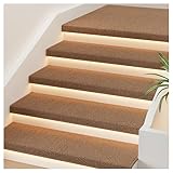 Rutschfeste Teppich-Stufenmatten für glatte Stufen, schützt leicht zu...