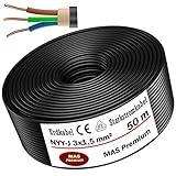 Erdkabel Starkstromkabel Von 5m bis 170m NYY-J 3x1,5 mm² Elektrokabel Ring...