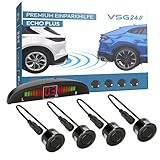 VSG24 Premium Einparkhilfe hinten mit Display zum nachrüsten am Auto, PDC...