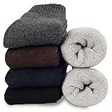 Josnown Socken Herren, 5 Paar Thermosocken WinterSocken mit Dicke...