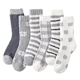 ILovDaisy Kuschelsocken Damen 6 Paare Warme Flauschige Socken,...