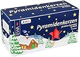 JEKA Pyramidenkerzen klein, rot ca. 14 x 74 mm 50 Stück/Pack,...