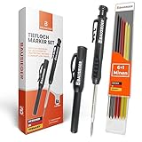 BAUSIEGER Tieflochmarker SET [inkl. 7 Minen + Köcher] -...