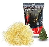 Weihnachtswunder® Engelshaar 15 gr. gelockt Lametta Gold für Weihnachten...