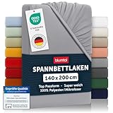 Blumtal® Spannbettlaken 140x200 cm - Bettlaken aus Microfaser - Oekotex...