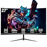 Gawfolk 27 Zoll Curved Gaming Monitor 165Hz/ 180Hz, PC Bildschirm Full HD...