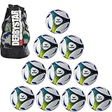 Erima 10x Hybrid Training royal/Lime Größe 5 + 1x Ballsack Ballpaket TOP...