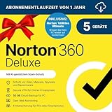 Norton 360 Deluxe inkl. Utilities Ultimate 2025 | 5 Geräte | 1 Jahr |...