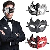 Cleminsta 3 Stück Venezianische Masquerade Masken, Männer Venezianische...