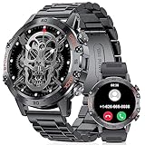 LIGE Militär Smartwatch Herren (Anruf Texte Rinnerung),1,39 Zoll Robuste...