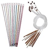 Coopay Tunesische Häkelnadeln Set, Enthalten 2,0-8,0 mm 11 Stück...