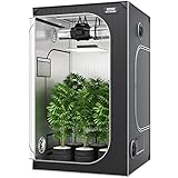 VEVOR Growbox 122x122x203cm Gewächshaus aus 22 mm Stahl-Rahmen und 2000D...