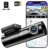 AZDOME Dashcam Auto Vorne Hinten 4K+1080P, WiFi GPS Dash Cam, Autokamera...