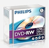 Philips DVD-RW Rohlinge (4.7 GB Data/ 120 Minuten Video, 1-4x Speed...