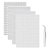 iJiZuo 1792 Stück Glitzersteine Selbstklebend 4 Blatt Strass Aufkleber,...