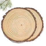 Holzscheiben, 2 Stücke Baumscheiben 30 cm Deko, Baumscheiben Tischdeko,...