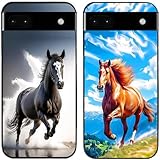 2 Stück Das galoppierende Pferd Musterdruck Langlebig abbaubar TPU Gel...