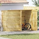 Garten-Gerätehaus 232 x 110 x 170 cm Kiefernholz Imprägniert, Gerätehaus...