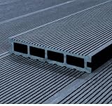 WPC Terrassendielen Komplettbausatz Hohldiele 145x22 9 Stck x 2 m Antrazit...