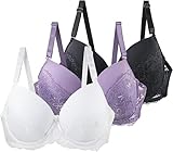 3er Pack BHS Damen mit Bügel Push Up Sexy BH Set Frauen Starker Halt...