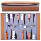 Reise Backgammon,Back Gammon Spiel aus massivem Holz - Klassisches...