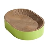 Rrlihjgu Katzen Kratzbrett | Ovale -Kratzfläche mit Bettfunktion -...