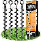 Schwerlast Bodenanker 4 Pack,Robust voll verschraubter Erdanker zur...