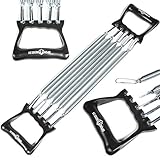 Sporttrend 24® Profi Expander schwarz | Widerstandsband 5-Fach verstellbar...