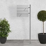 ECD Germany Standbriefkasten mit Zeitungsfach, Briefkasten mit Pfosten,...