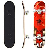 Hikole Skateboard – 31' x 8' Complete Pro Skateboard – Double Kick...