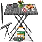KESSER® Balkontisch klappbar | Wetterfest/UV-beständig Balkonmöbel |...