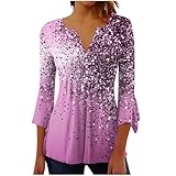 Generisch Damen Langarmshirt Mode Aufdruck Pullover Elegant Leicht Tops...