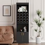 SUKY Stehschrank in für Weinliebhaber 50 * 40 * 180 cm, 16 Weinfächer -...