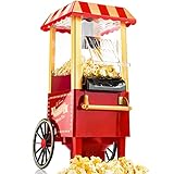 Gadgy Popcorn Maschine | Retro Popcorn Maker | Heissluft Ohne Fett Fettfrei...