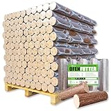 500kg Palette 50x10kg Nestro Hartholzbriketts Buche Eiche Brenn Kamin Ofen...