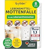 Hey Nature Lebensmittelmotten Falle, 8 Stück, Mottenfalle Lebensmittel,...