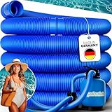 poolomio Poolschlauch 32mm / 6,6 m - flexibler Schwimmbadschlauch für...