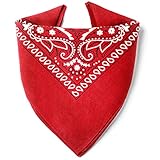 Karl Loven Bandana Rot 100% Baumwolle Premium-Qualität für Damen Herren...