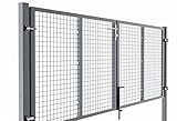 Torado® Drehtor 2 flügelig Flügeltor 3m breit anthrazit für Gartenzaun...