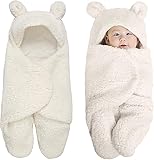 Baby Schlafsack Neugeboren, Unisex Babyschlafsack mit Hut, Winterschlafsack...