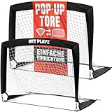NET PLAYZ - 2er Set faltbar Fussball Tor - 120 x 90 x 90 cm - Fußballtor...